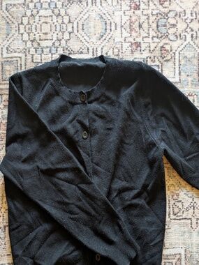 black cardigan